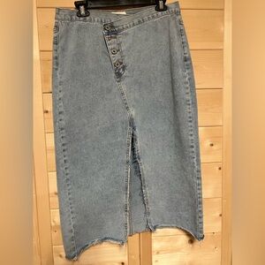 Umgee Asymmetrical Denim Skirt